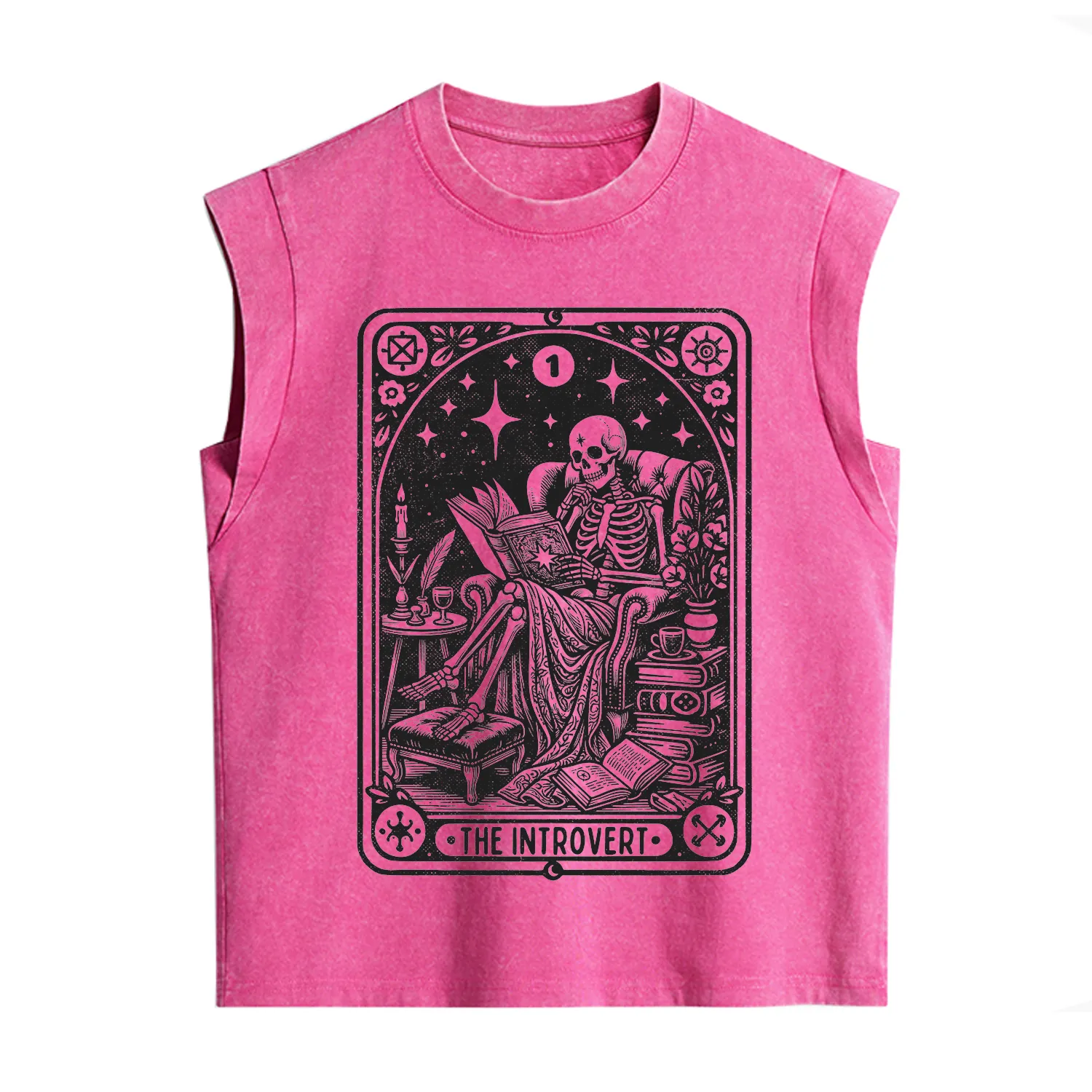 Purplehecate The Introvert Tarot Card Vintage Washed Tank