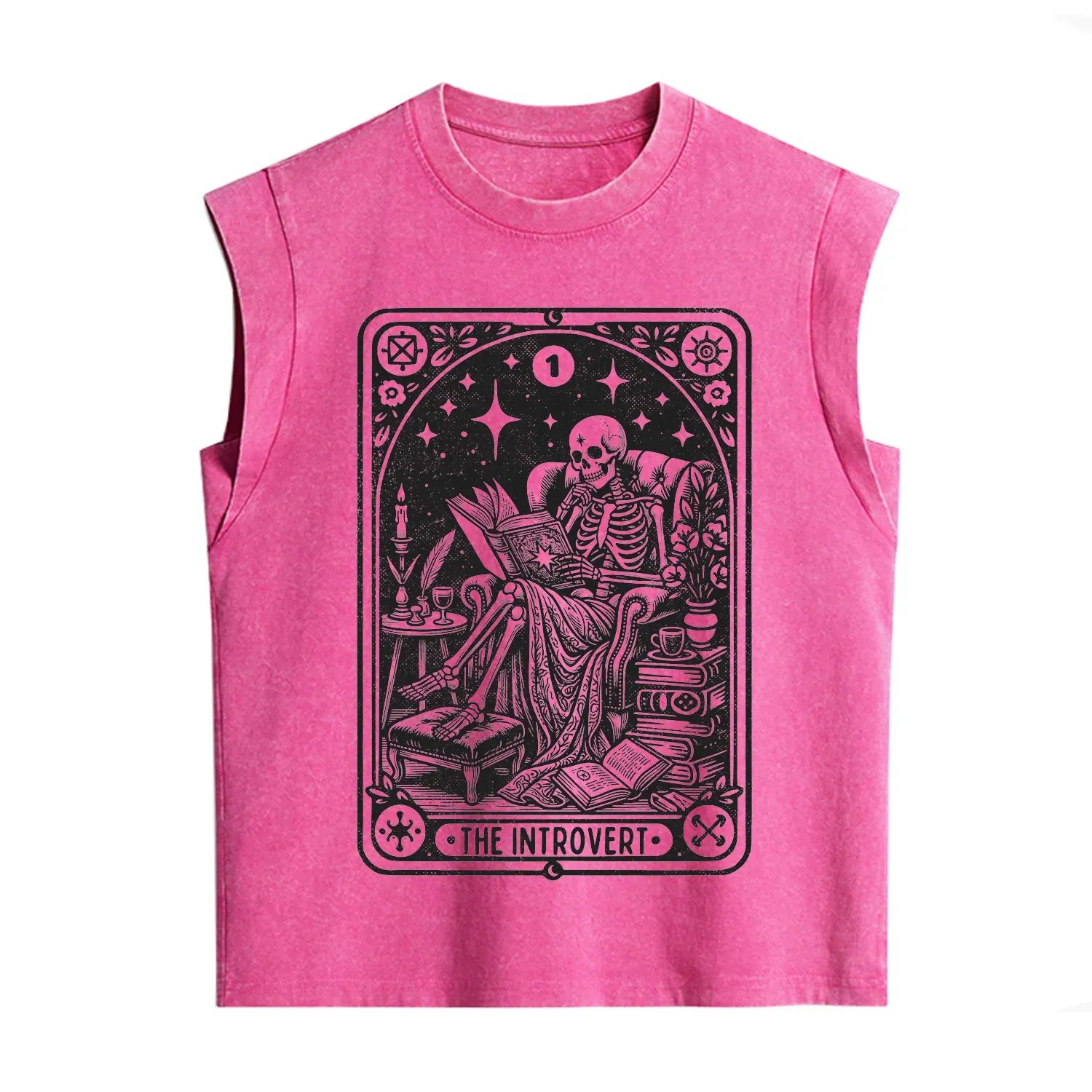 Purplehecate The Introvert Tarot Card Vintage Washed Tank