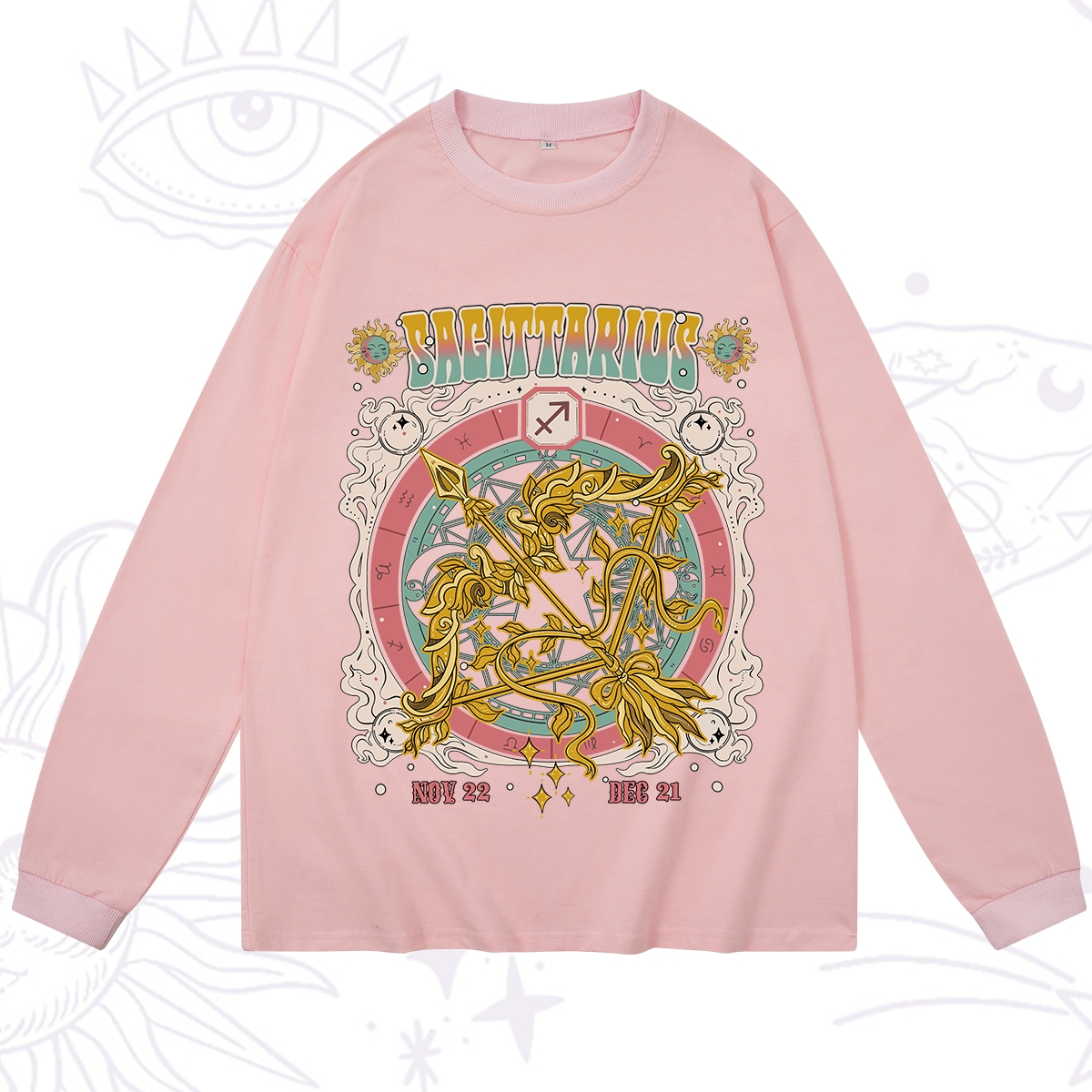 Purplehecate Sagittarius Cosmic Zodiac Long Sleeve T-Shirt