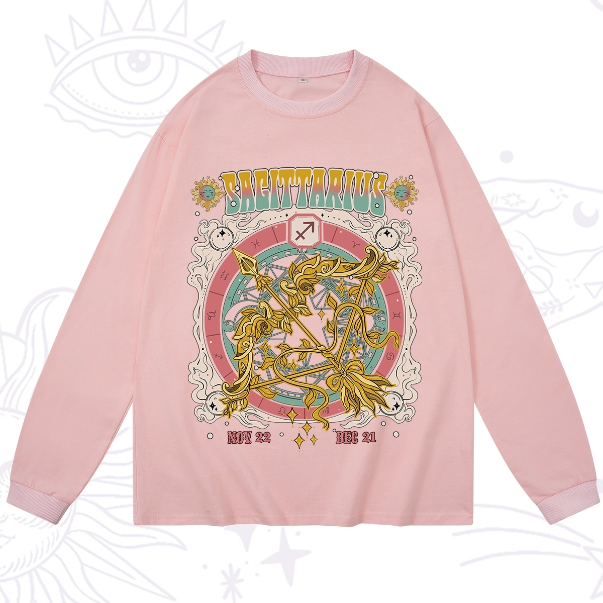 Purplehecate Sagittarius Cosmic Zodiac Long Sleeve T-Shirt