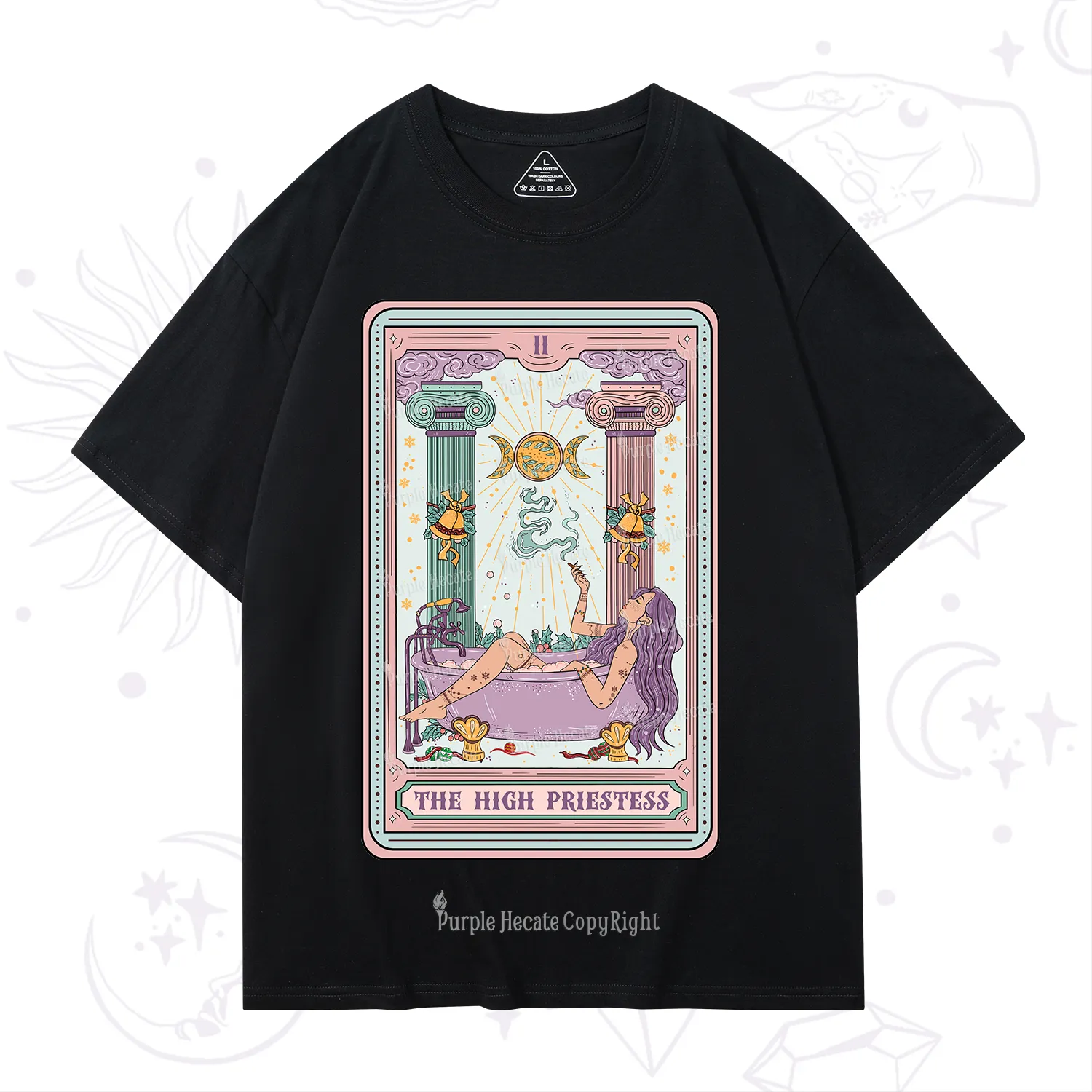 Purplehecate The High Priestess Tarot Christmas T-Shirt