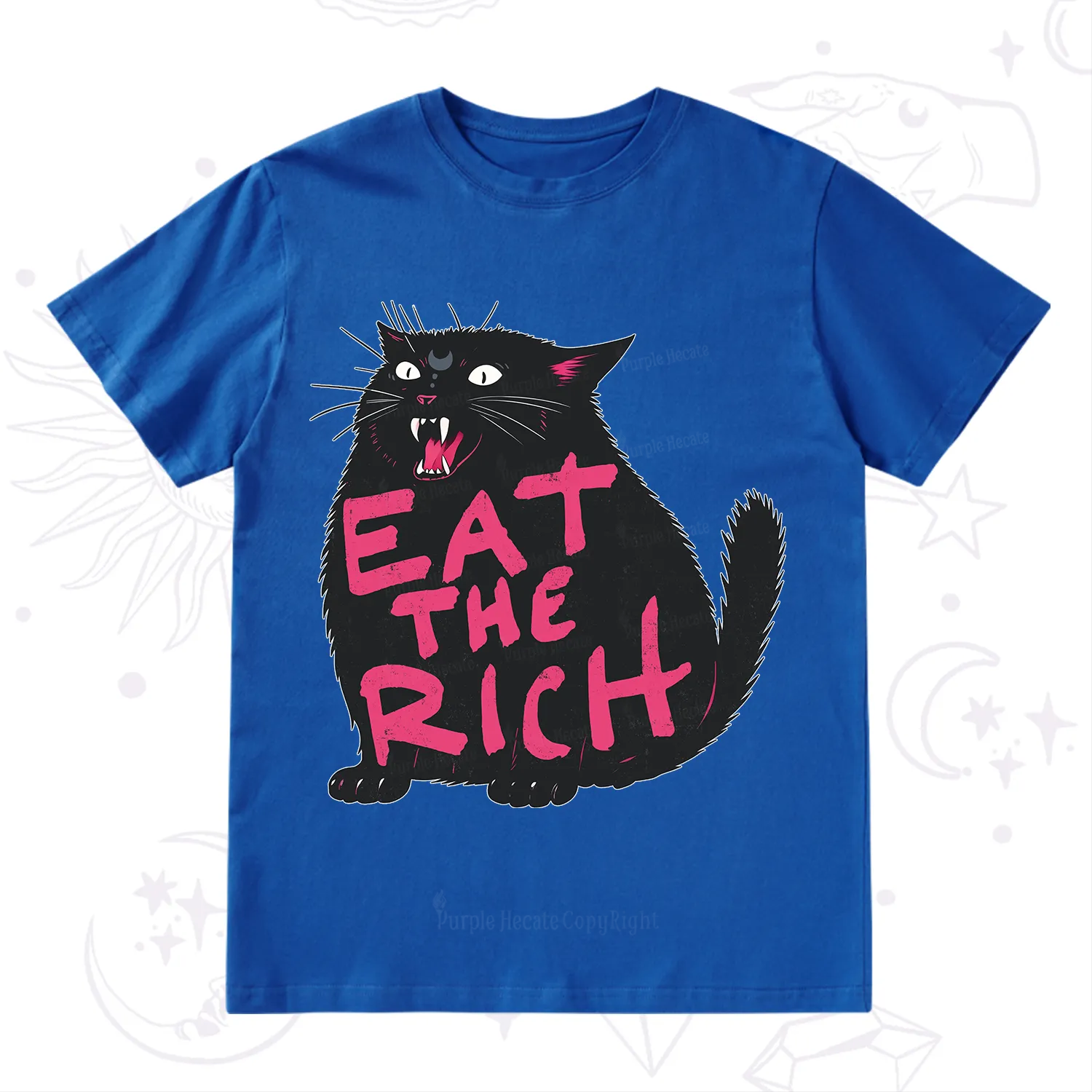 Purplehecate Eat The Rich Cat T-Shirt