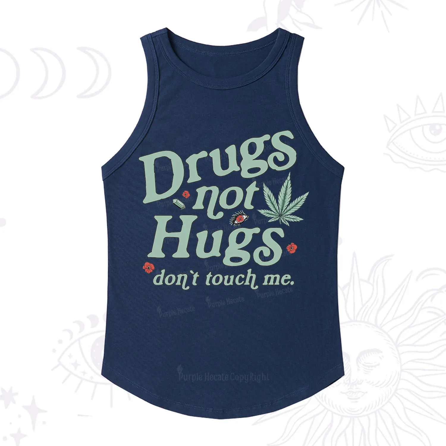 Purplehecate Sarcastic Weed Racerback Tank Top