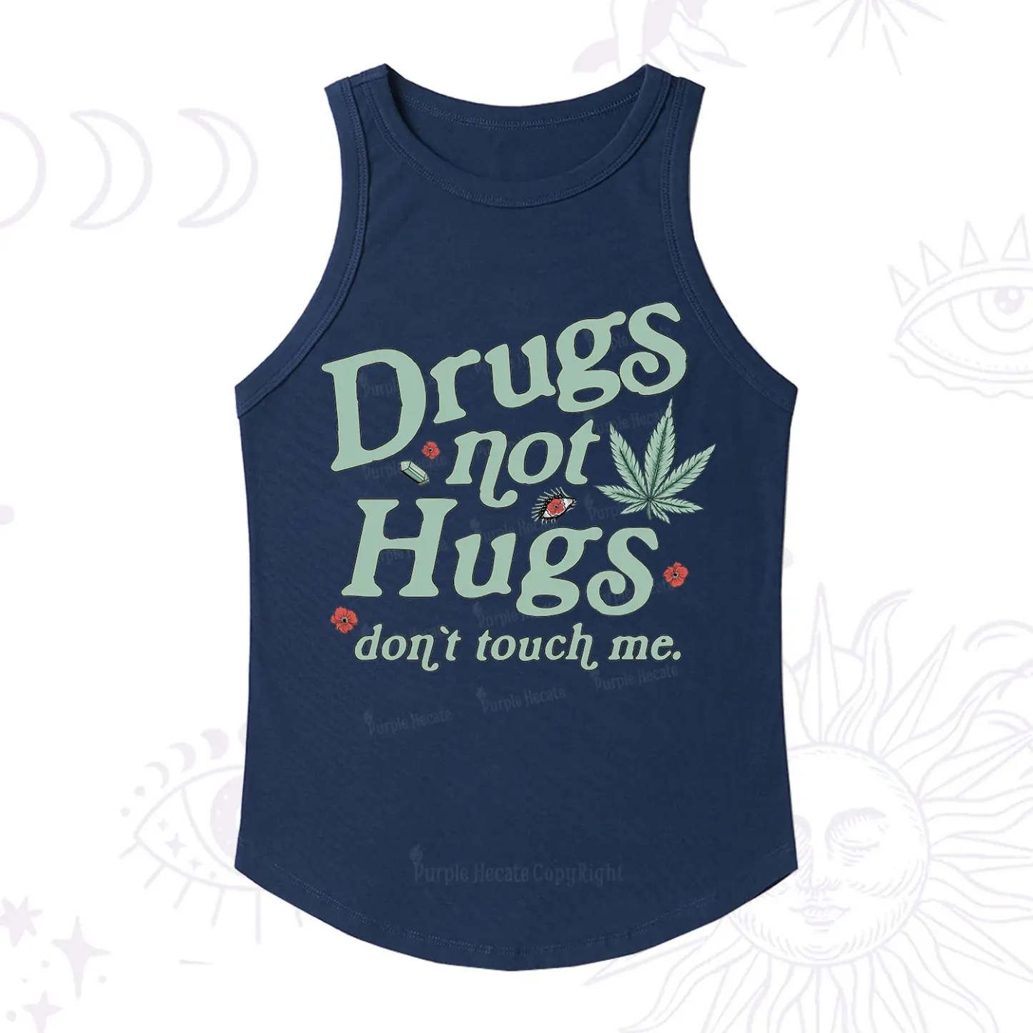 Purplehecate Sarcastic Weed Racerback Tank Top