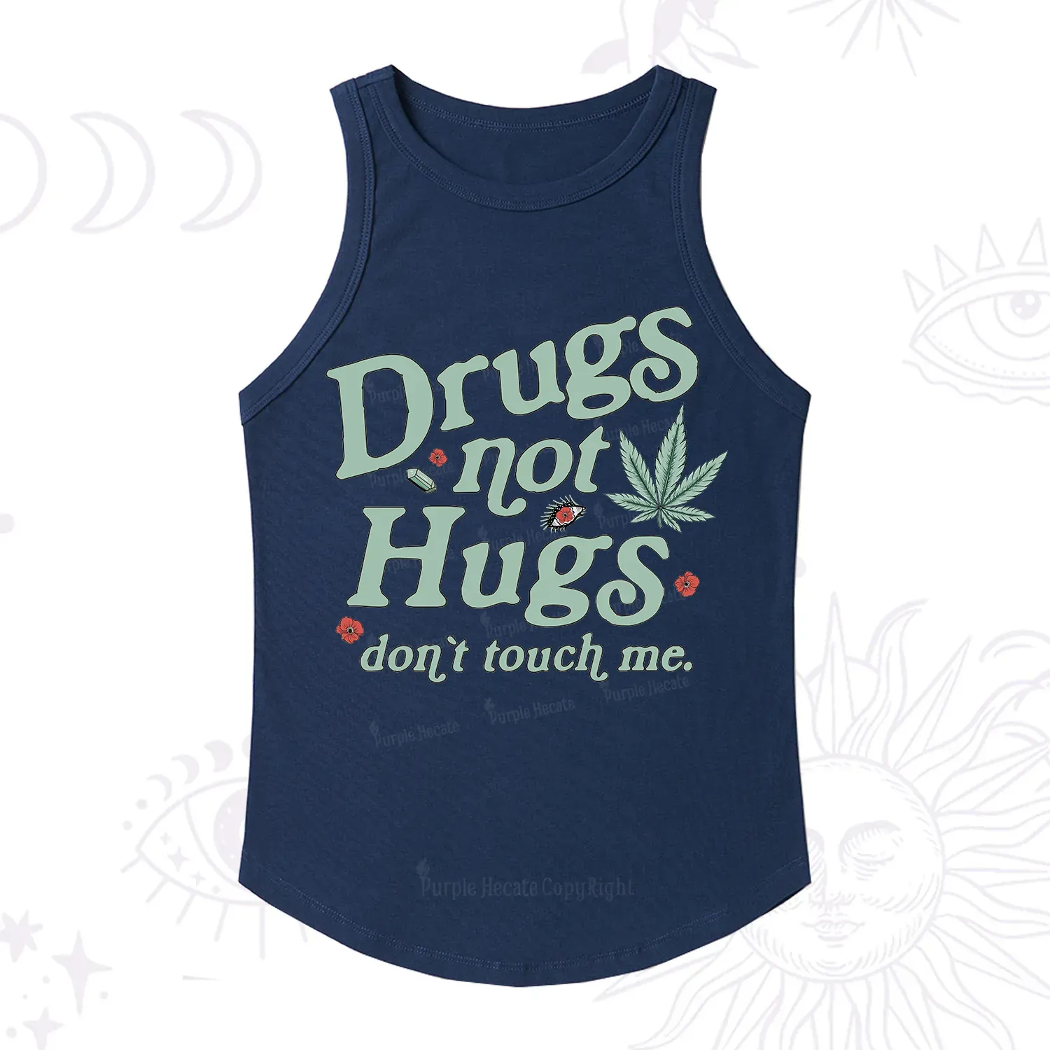 Purplehecate Sarcastic Weed Racerback Tank Top