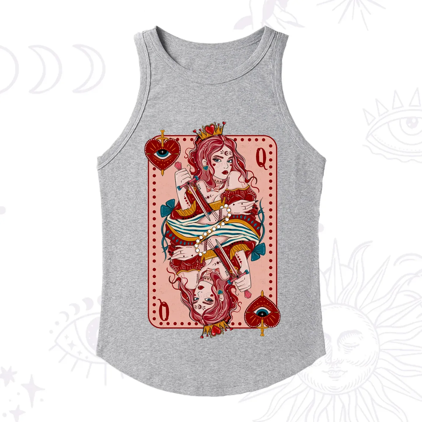 Purplehecate Queen of Hearts Racerback Tank Top