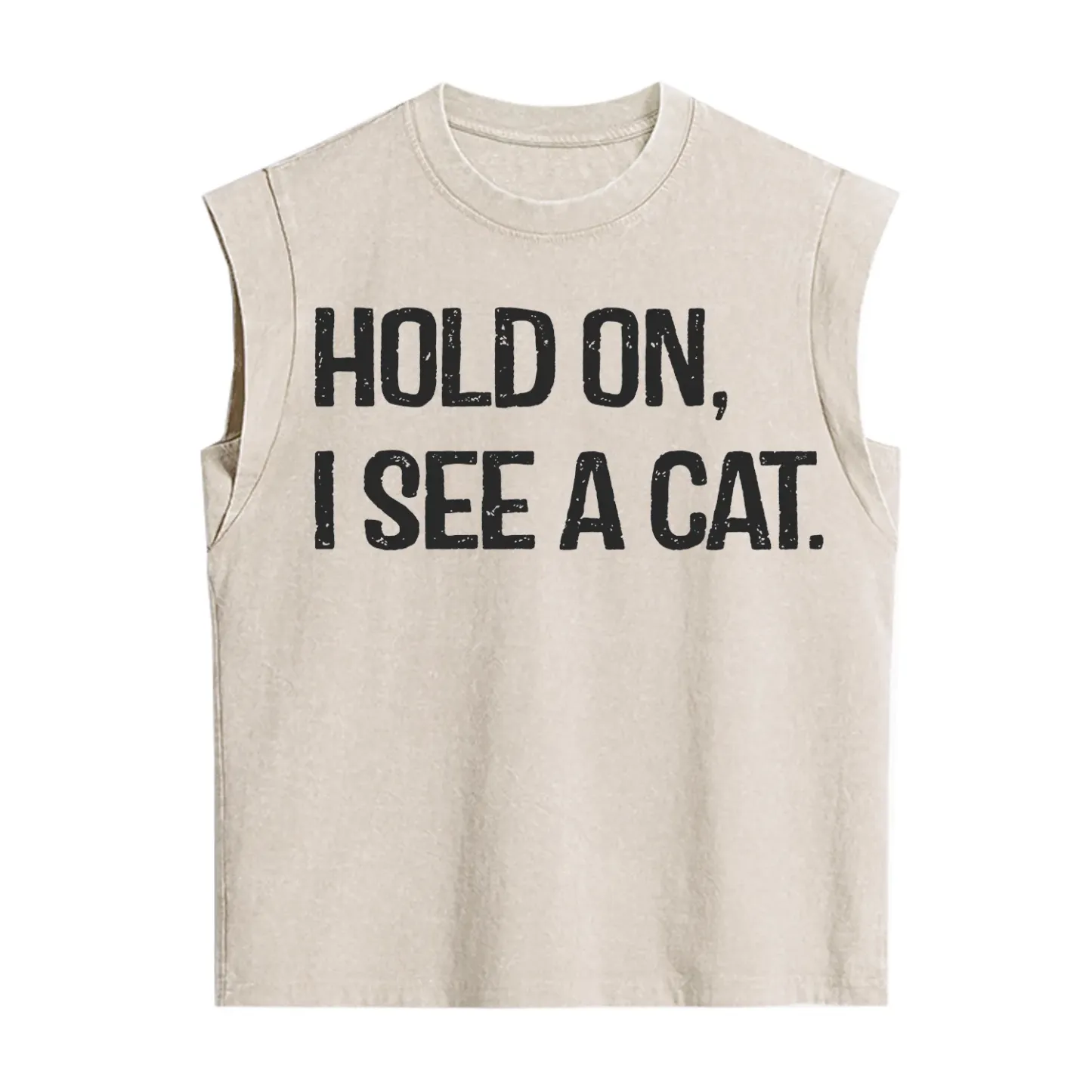 Purplehecate Hold on I See A Cat Vintage Washed Tank