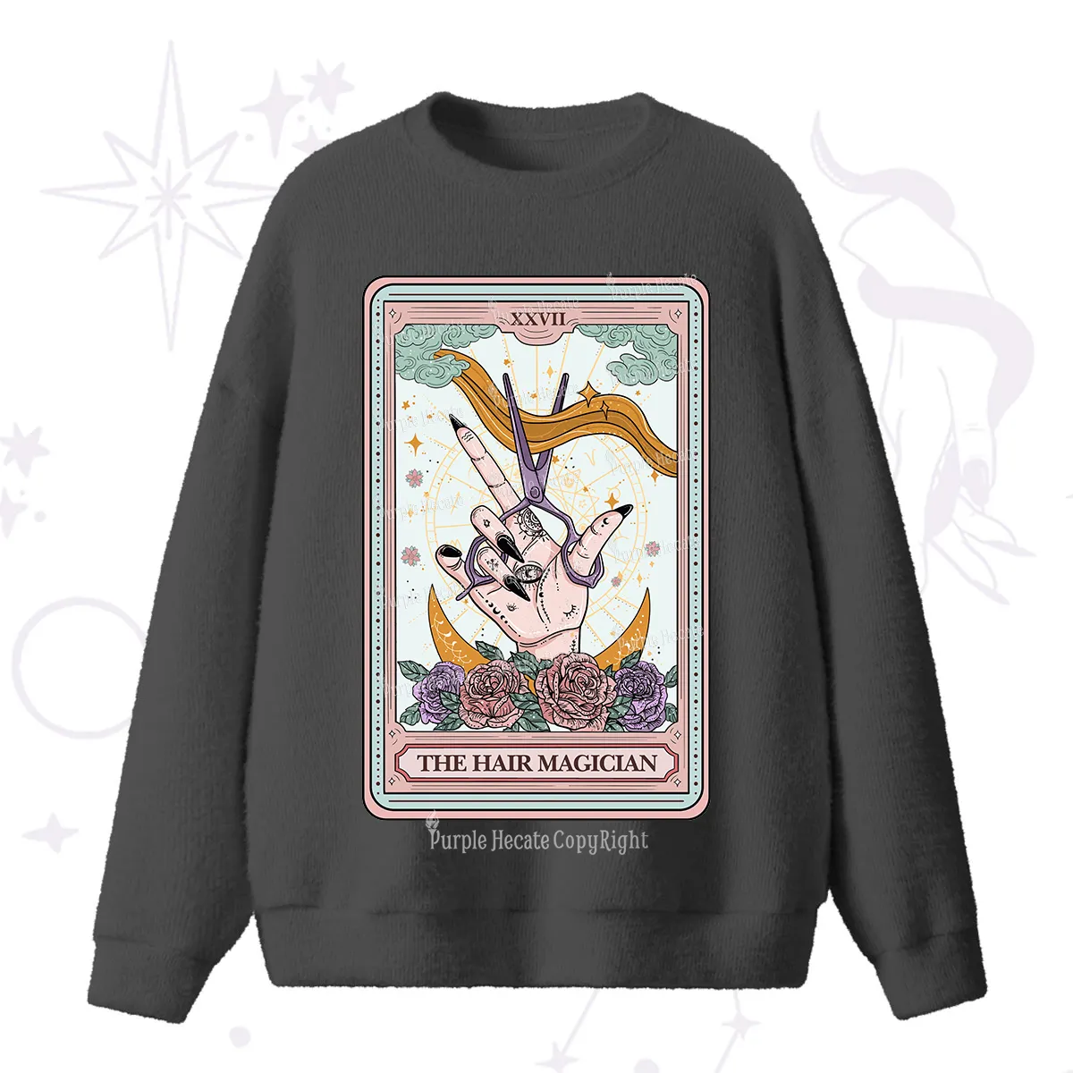 Purplehecate The Hair Magician Tarot Fuzzy Ugly Sweater