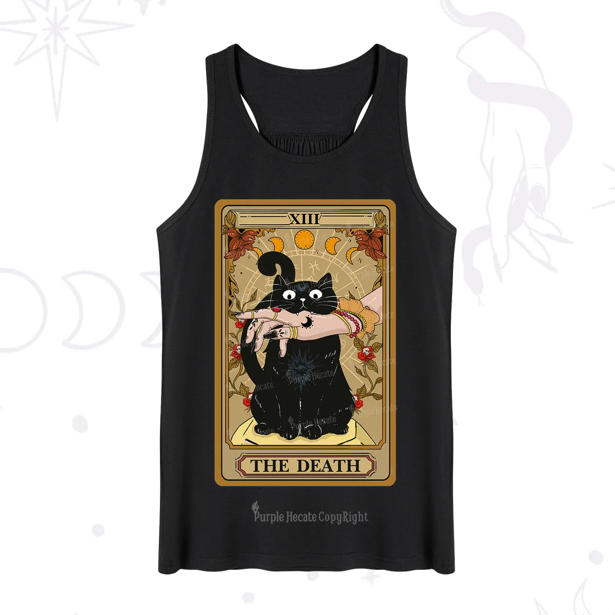 Purplehecate The Death Tarot Black Cat Tank