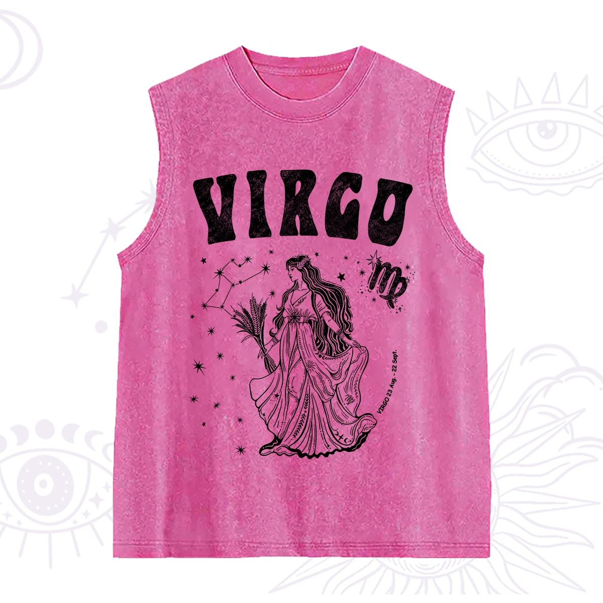 Purplehecate Virgo Starshine Zodiac Washed Tank