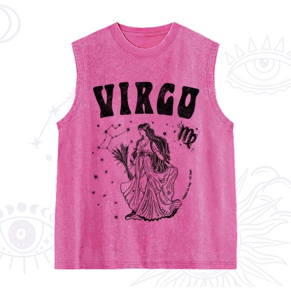 Purplehecate Virgo Starshine Zodiac Washed Tank