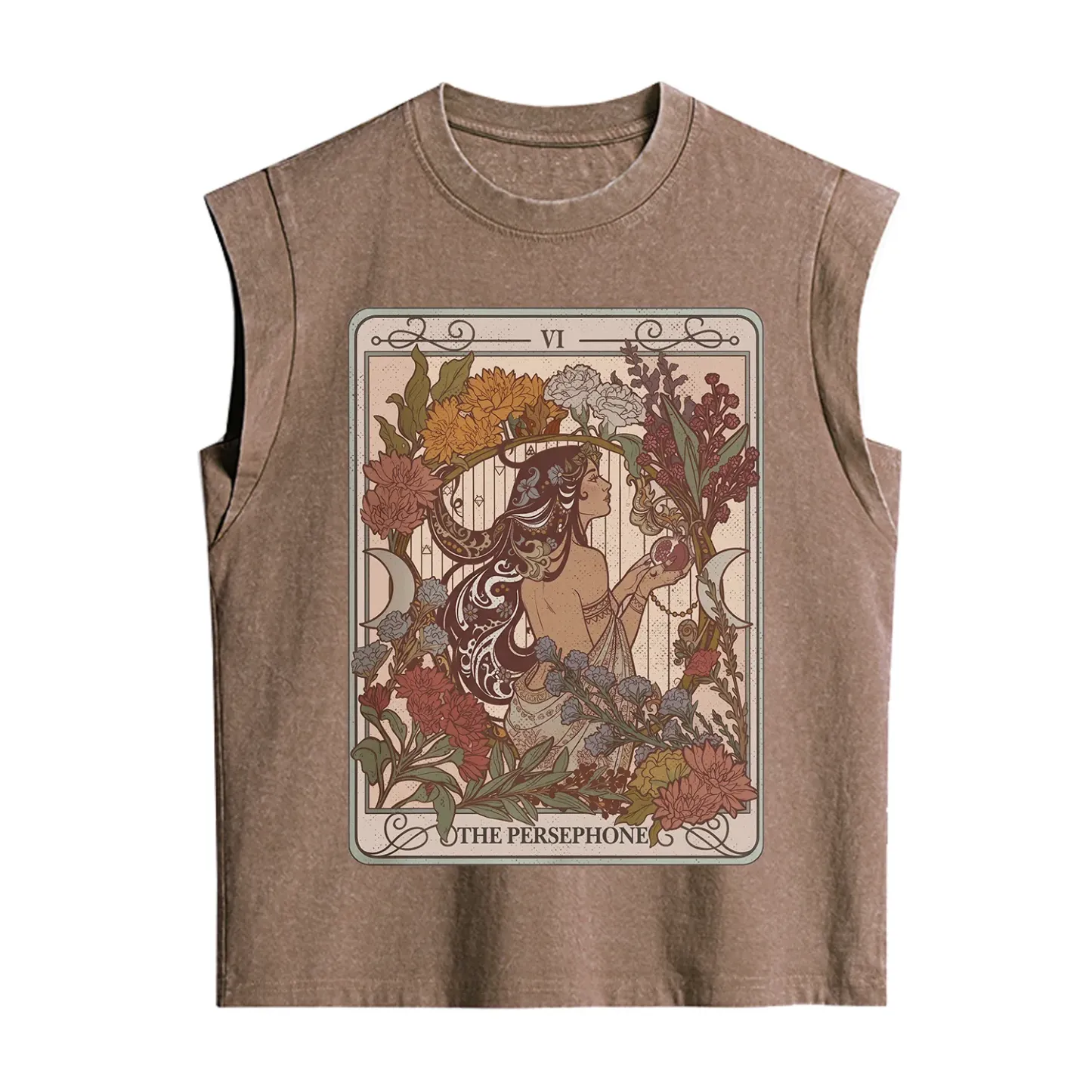 Purplehecate The Persephone Goddess Tarot Card Vintage Washed Tank