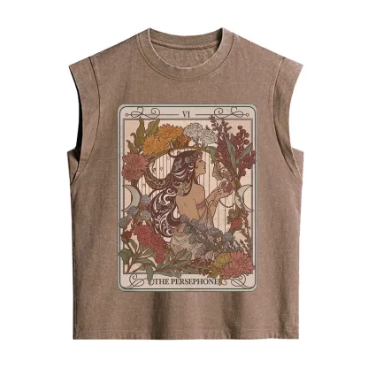 Purplehecate The Persephone Goddess Tarot Card Vintage Washed Tank