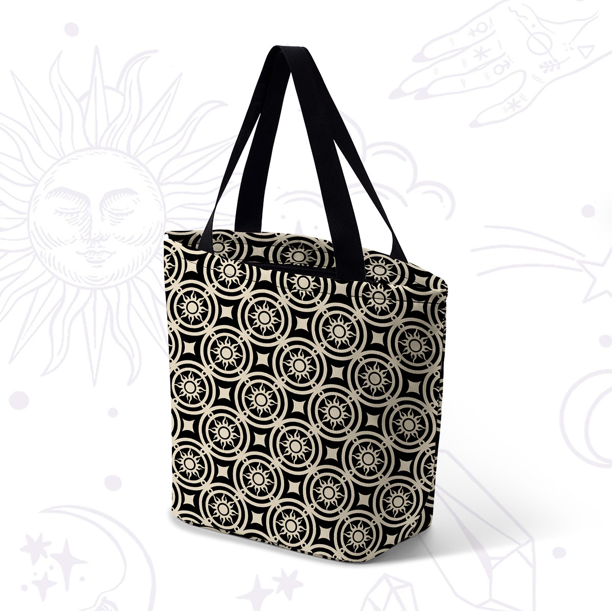 Purplehecate Starry Compass Casual Tote Bag