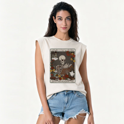 Purplehecate The Reader Tarot Card Vintage Washed Tank