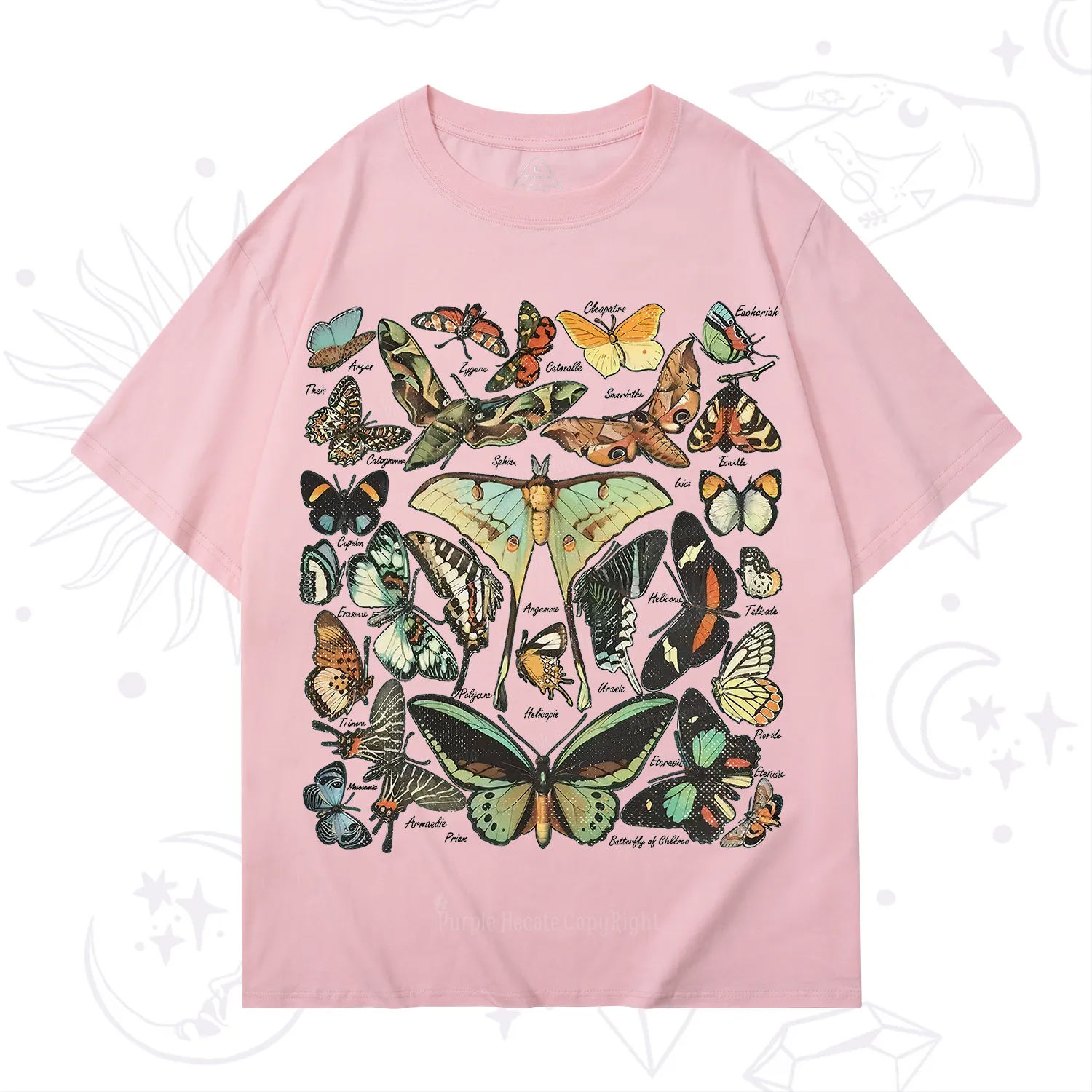 Purplehecate Vintage Butterfly & Moth T-Shirt