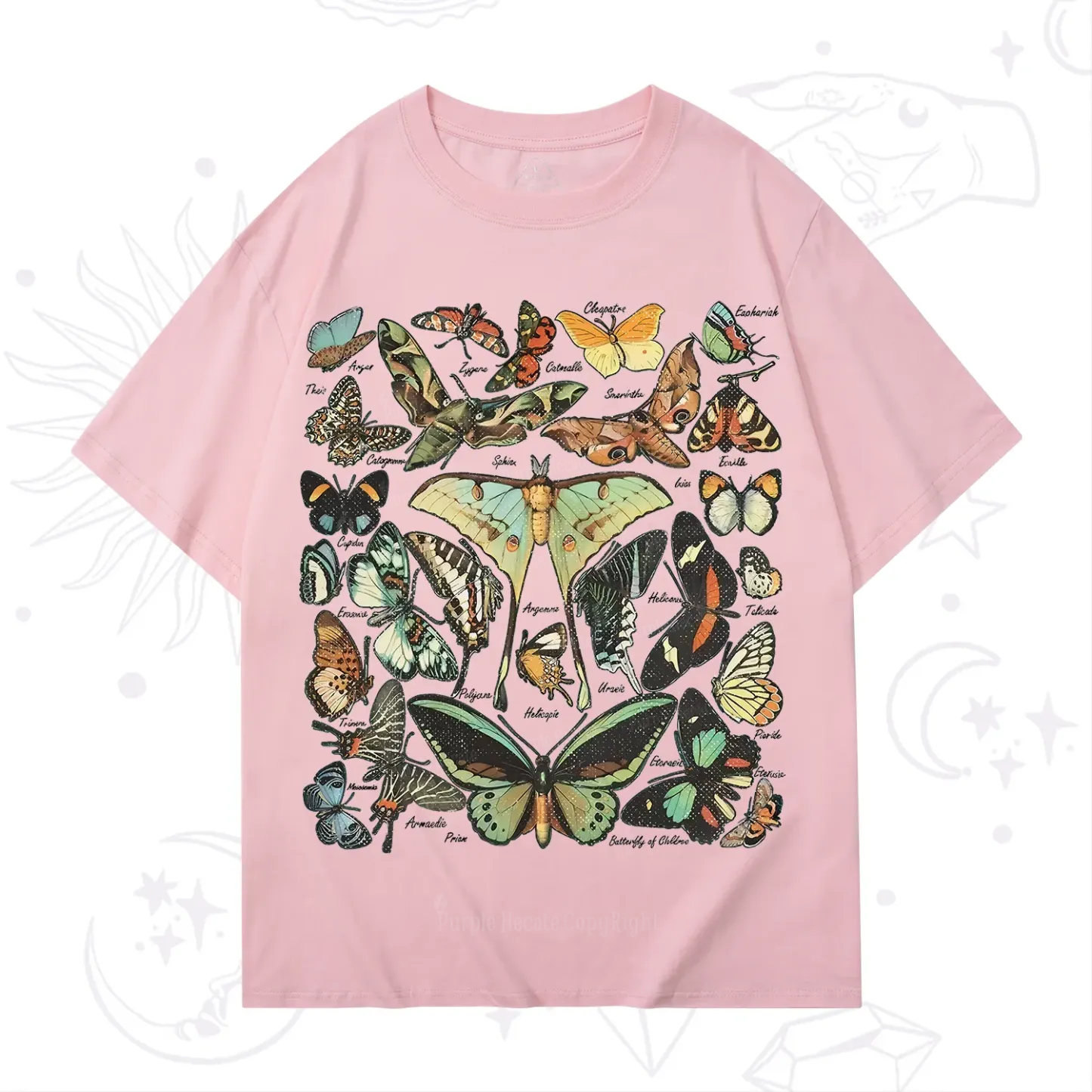 Purplehecate Vintage Butterfly & Moth T-Shirt