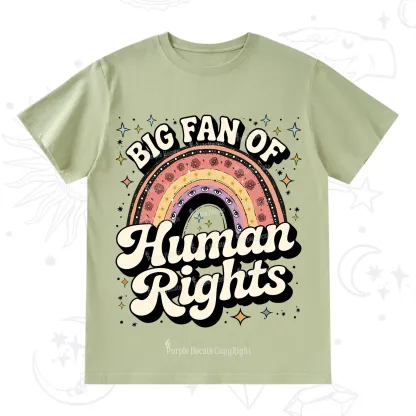 Purplehecate Big Fan Of Human Rights Rainbow T-Shirt