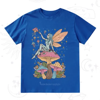 Purplehecate Celestial Fairy on Mushroom T-Shirt