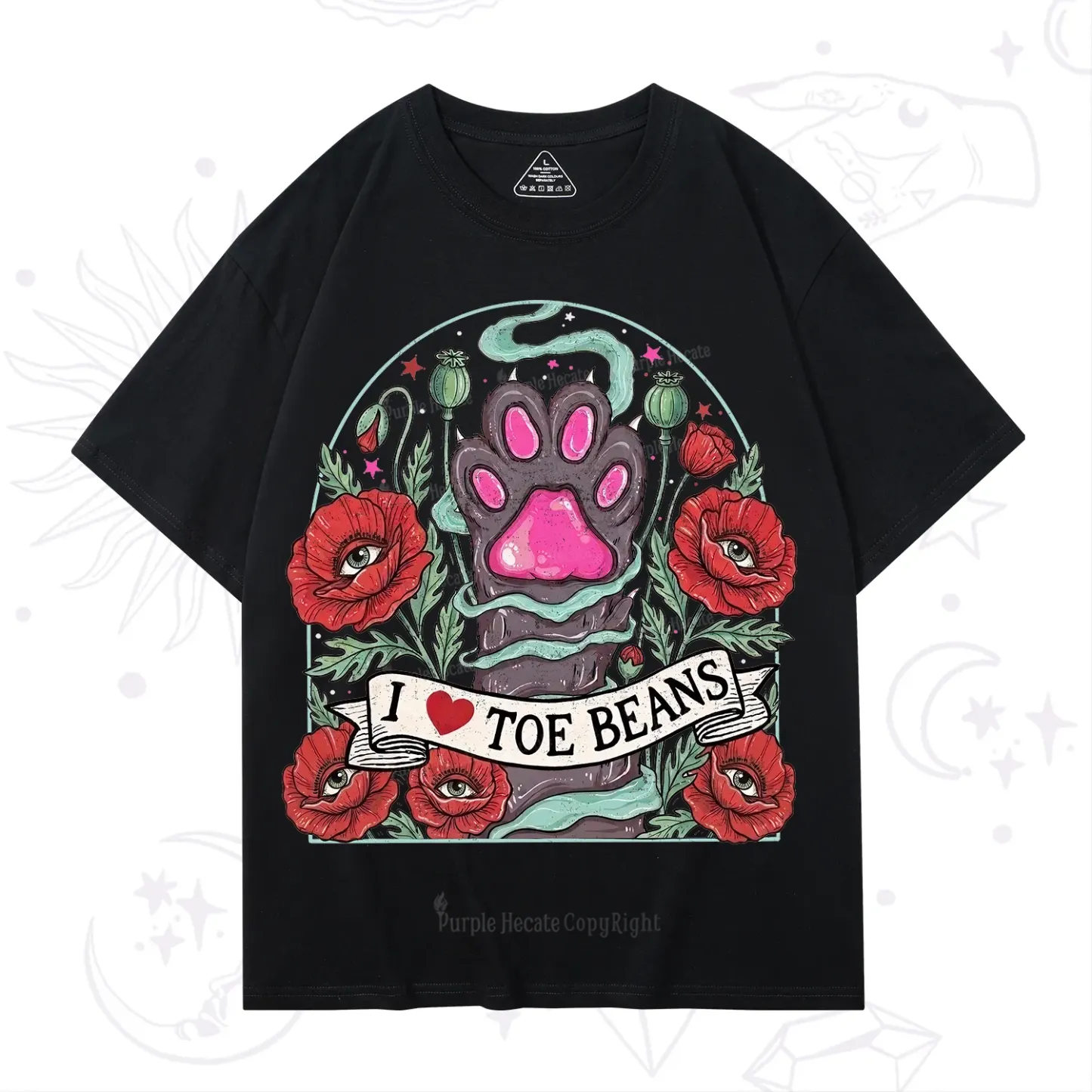 Purplehecate Toe Beans Lover Paw T-Shirt