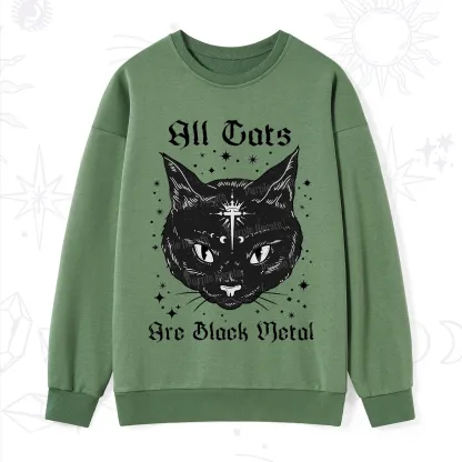Purplehecate All Cats Are Black Metal Sweatshirt