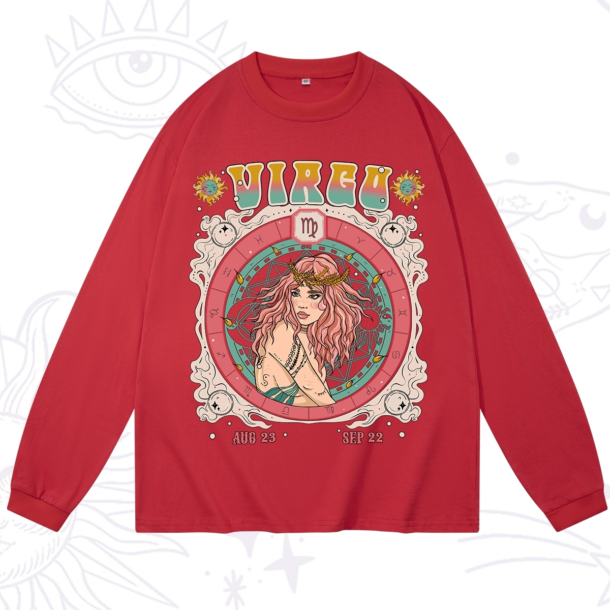 Purplehecate Virgo Cosmic Zodiac Long Sleeve T-Shirt