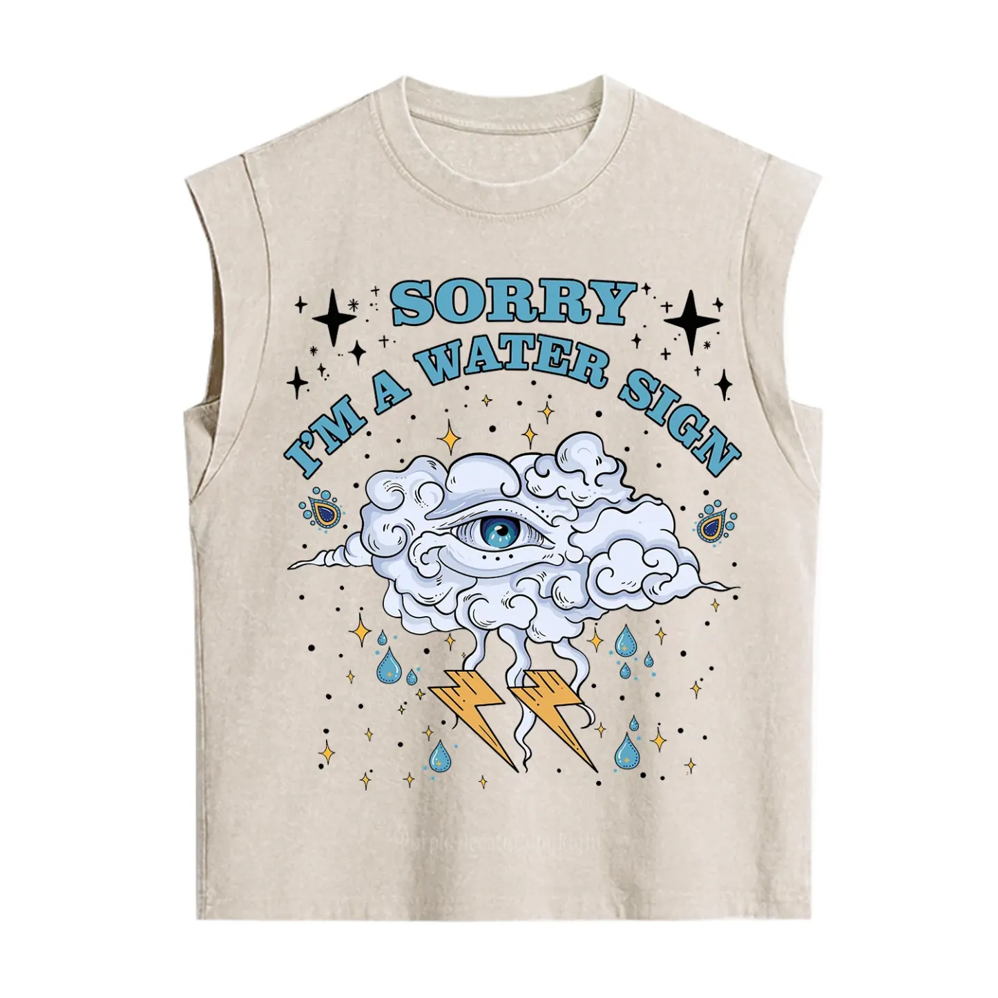 Purplehecate Sorry I'm A Water Sign Vintage Washed Tank