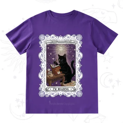 Purplehecate The Reading Cat Tarot T-Shirt