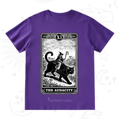 Purplehecate The Audacity Wizard Cat Tarot T-Shirt