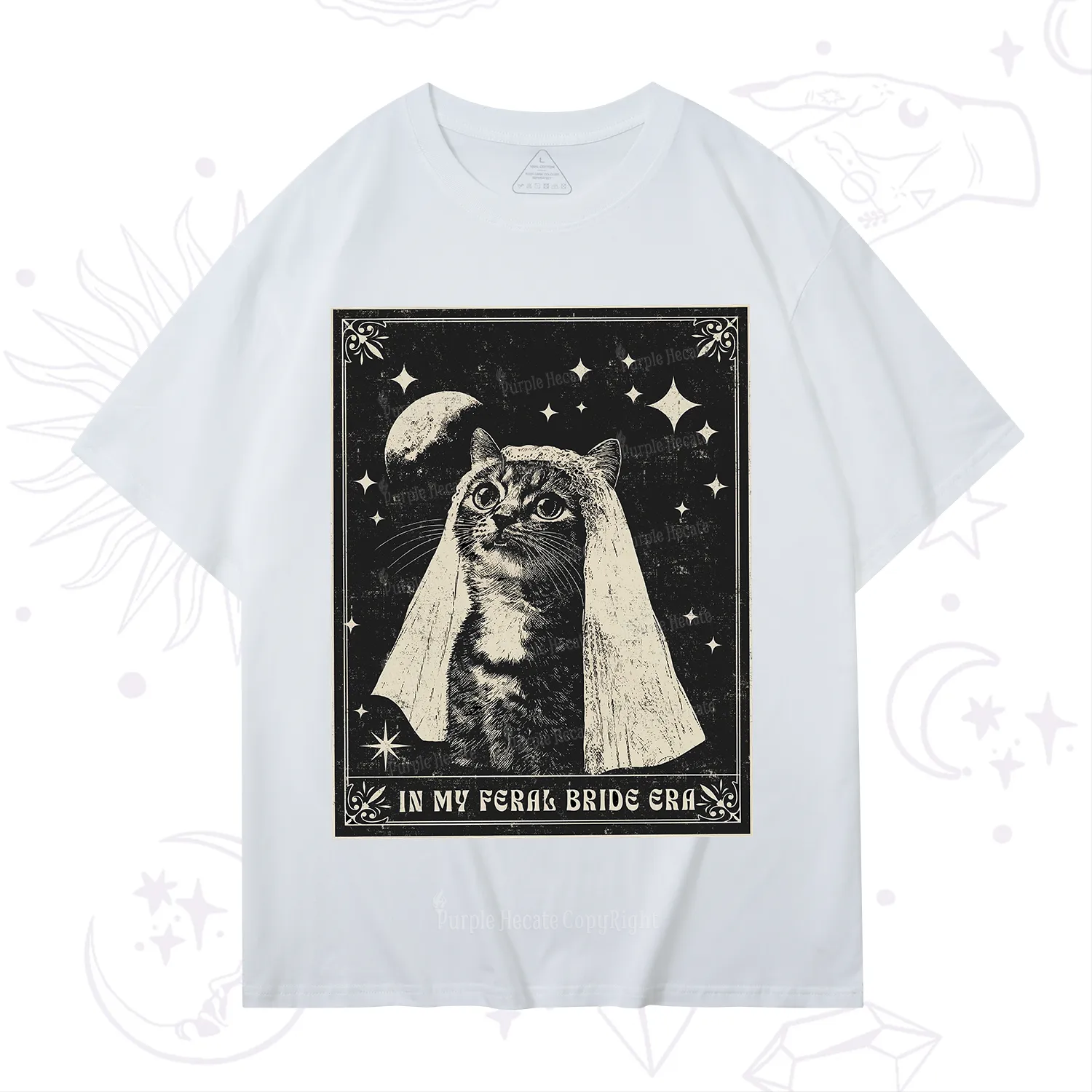 Purplehecate Cat In My Feral Bride Era Bachelorette T-Shirt