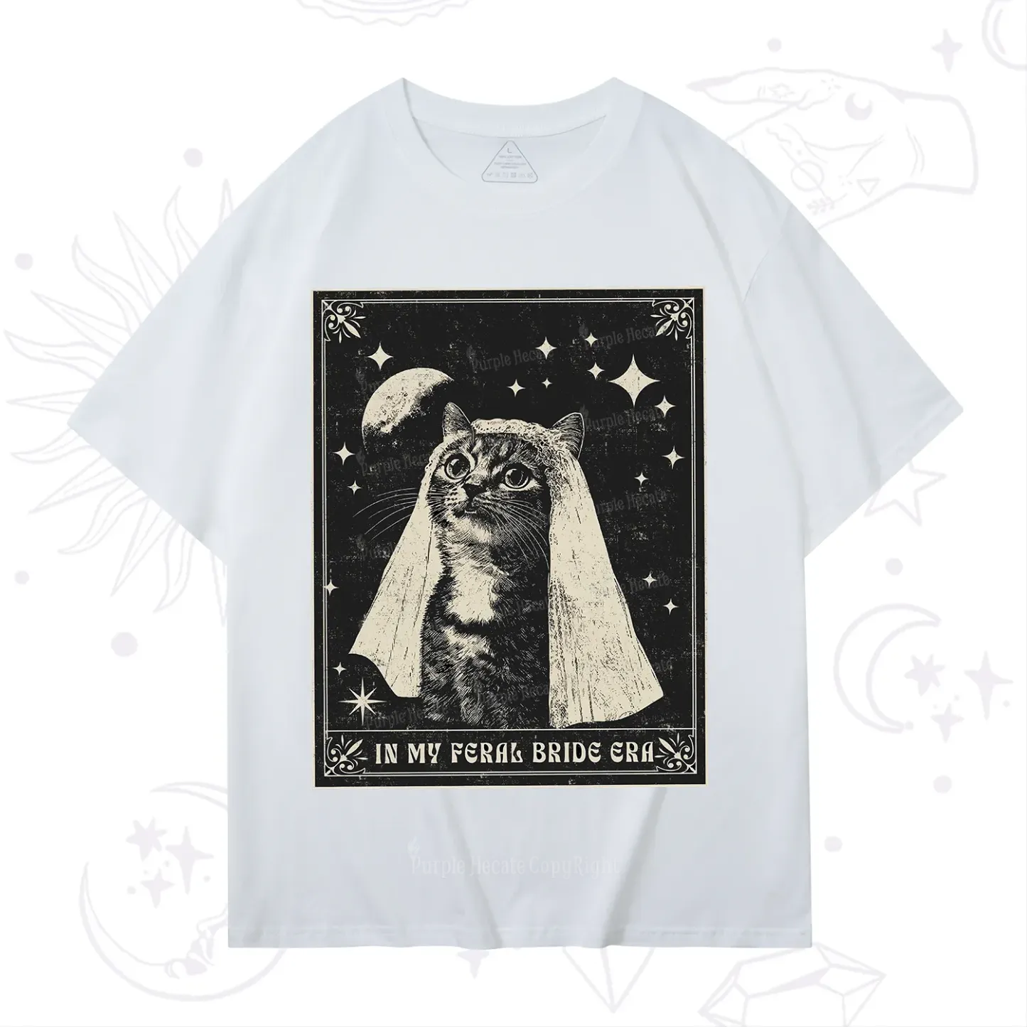 Purplehecate Cat In My Feral Bride Era Bachelorette T-Shirt