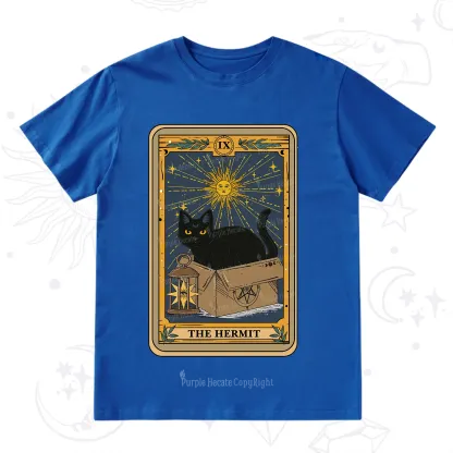 Purplehecate The Hermit Card Cat Lover T-Shirt