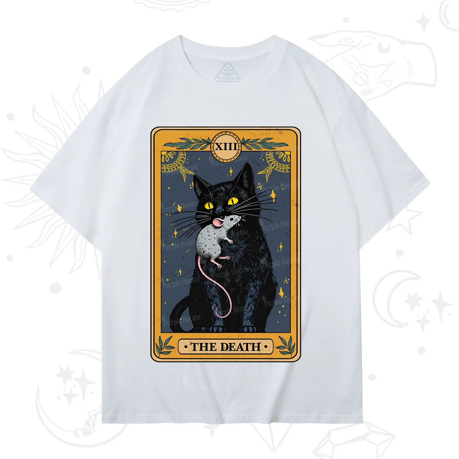 Purplehecate The Death Tarot Cat T-Shirt