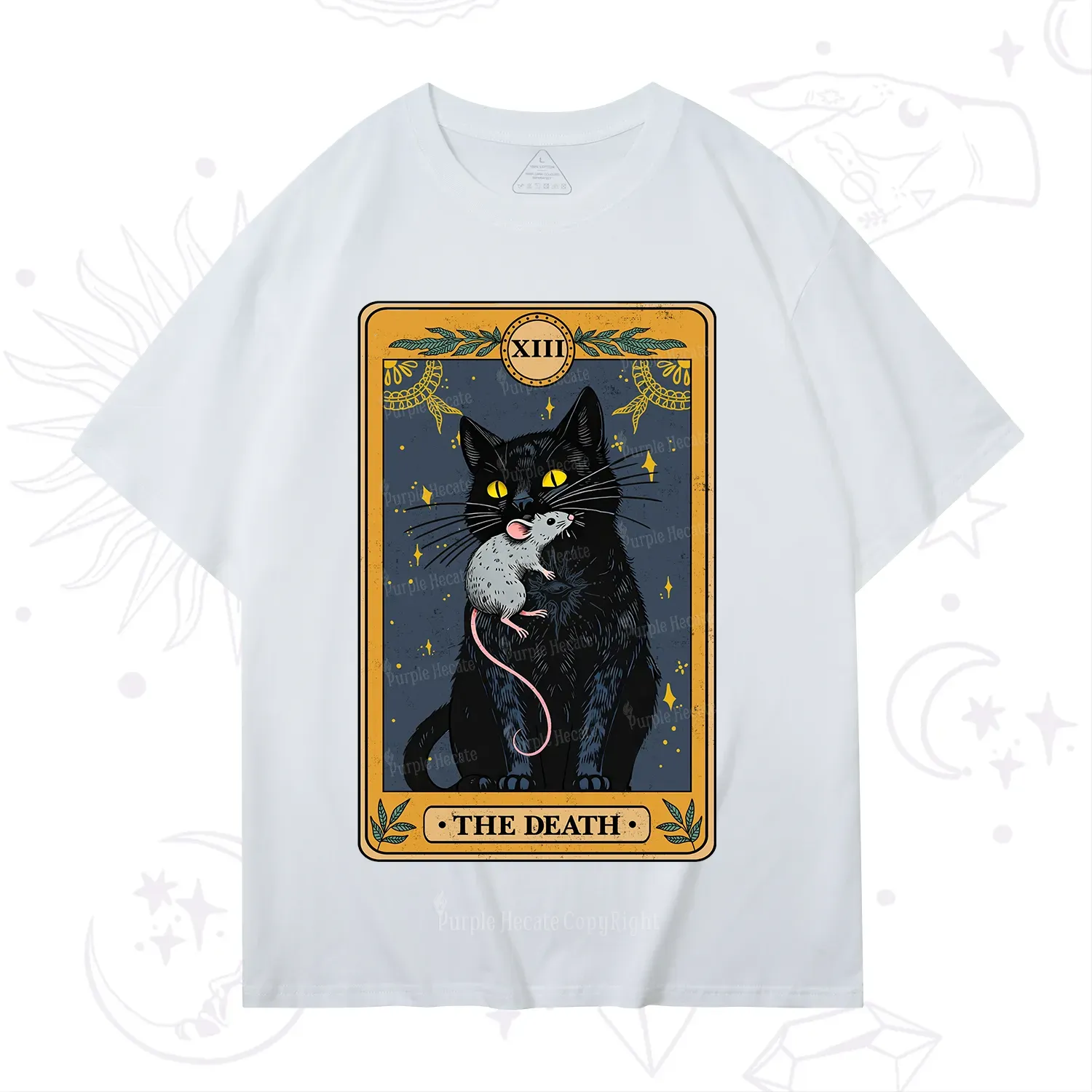 Purplehecate The Death Tarot Cat T-Shirt