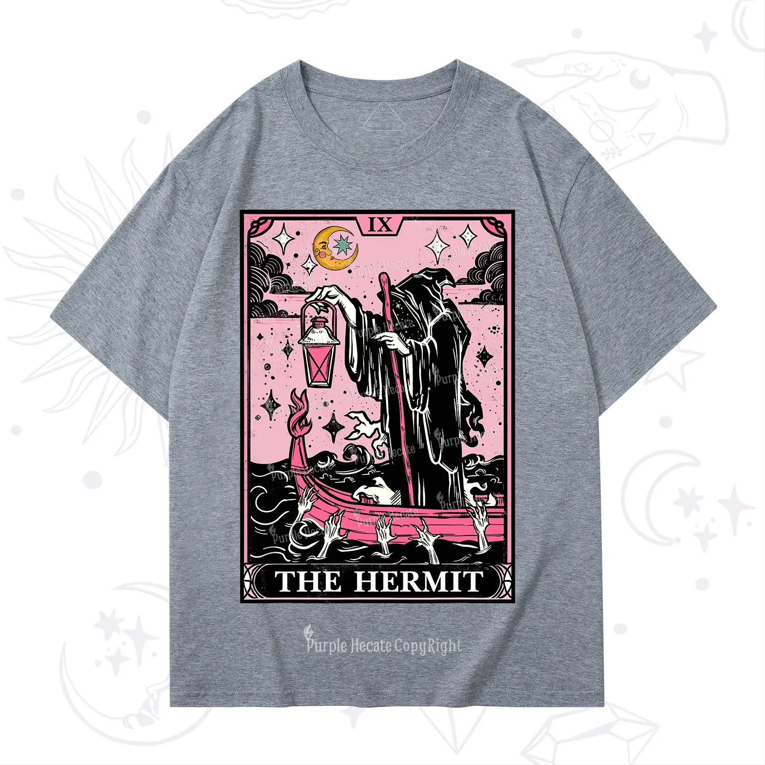 Purplehecate The Hermit Tarot Card T-Shirt