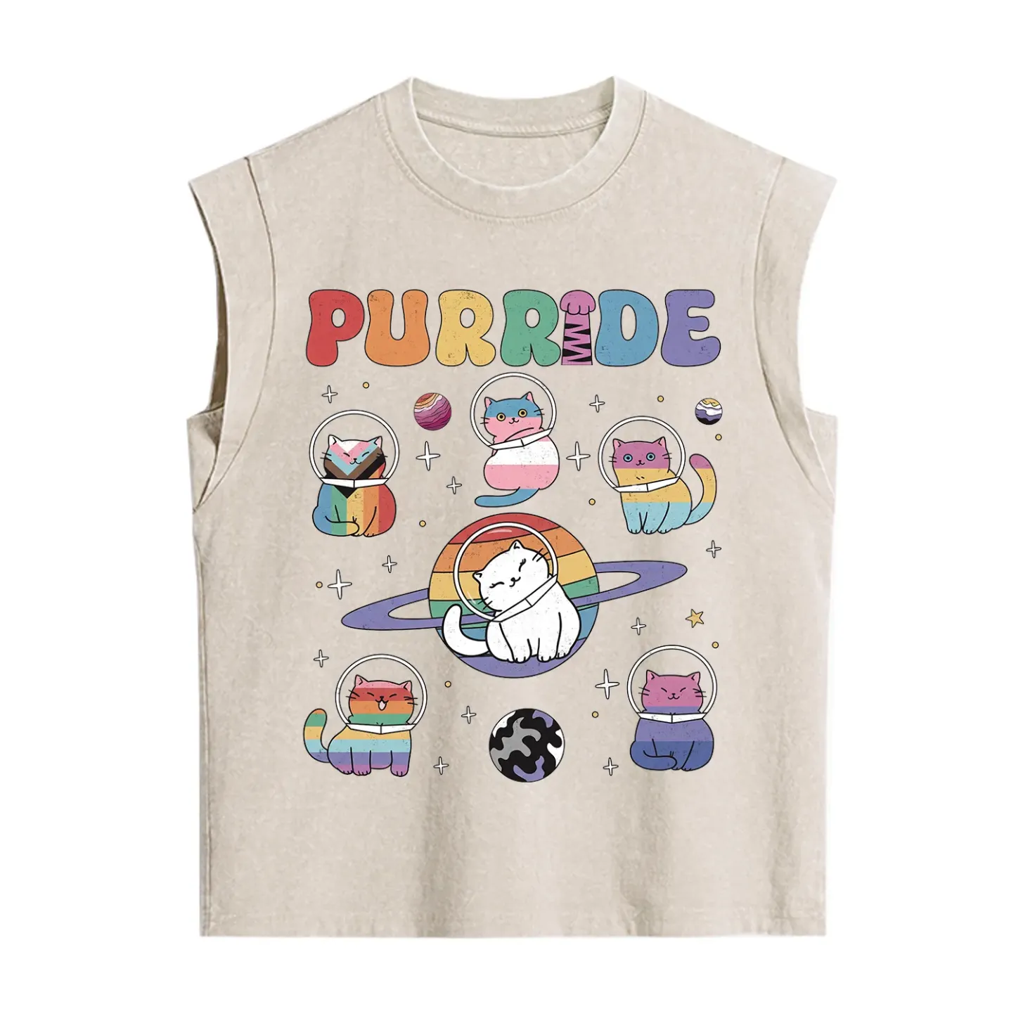 Purplehecate Purride Cat Vintage Washed Tank