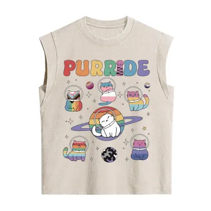 Purplehecate Purride Cat Vintage Washed Tank