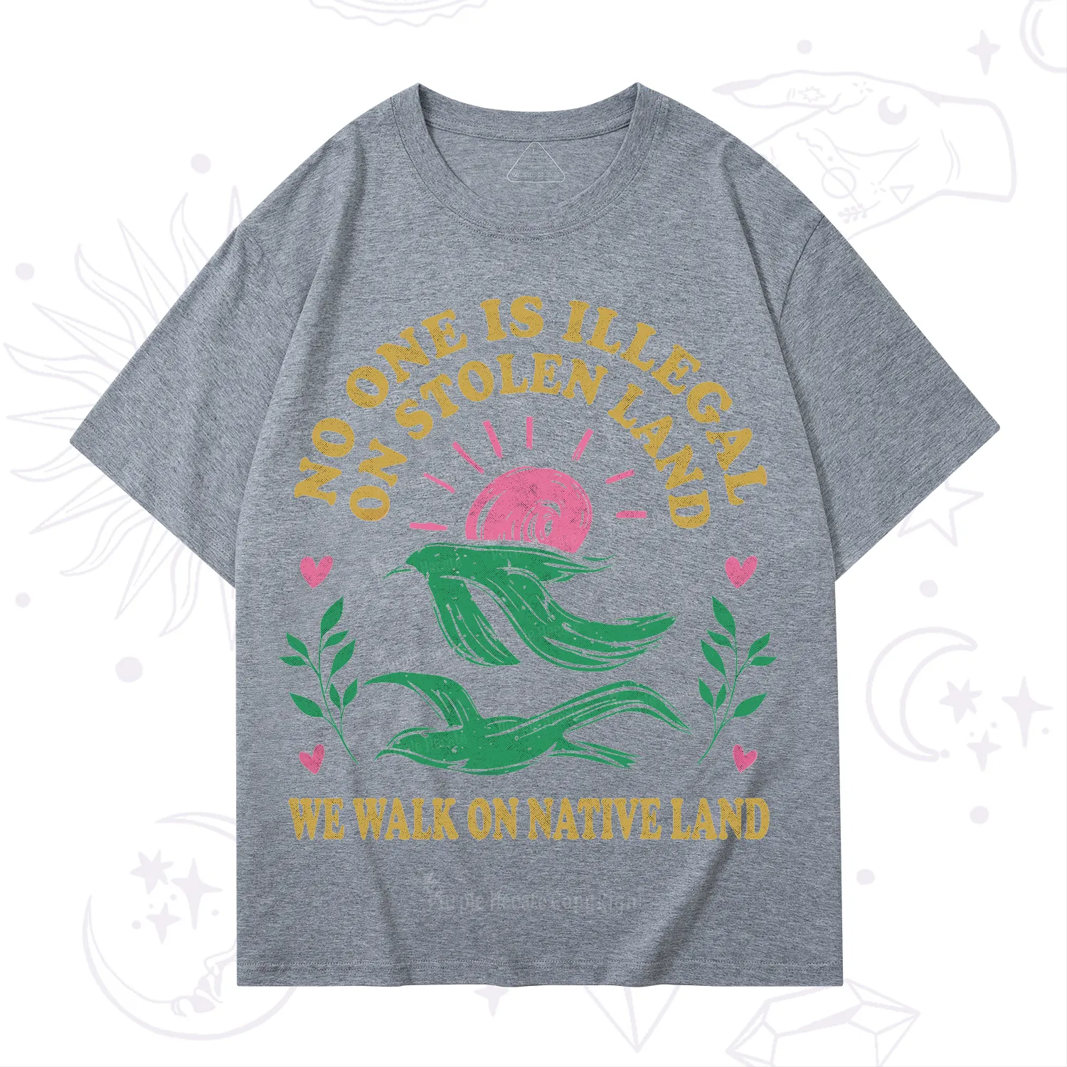 Purplehecate No One is Illegal on Stolen Land T-Shirt