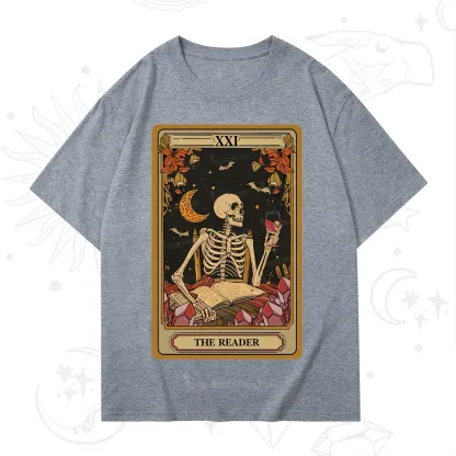 Purplehecate The Reader Tarot Skeleton T-Shirt