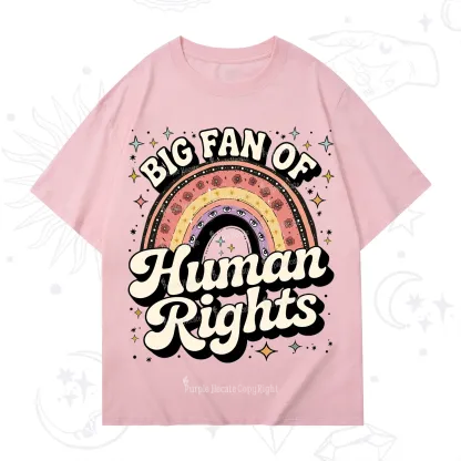 Purplehecate Big Fan Of Human Rights Rainbow T-Shirt