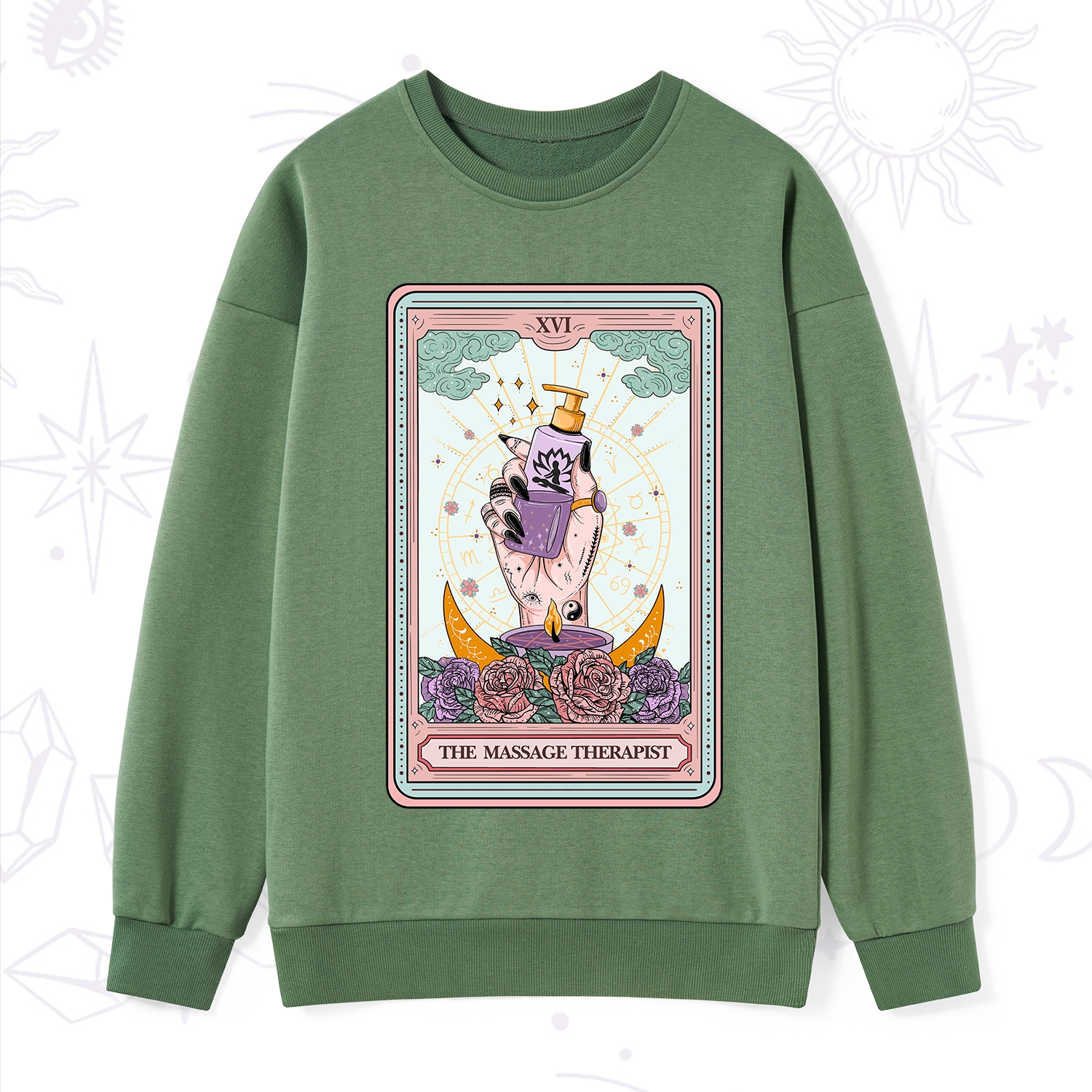 Purplehecate The Massage Therapist Tarot Card Sweatshirt