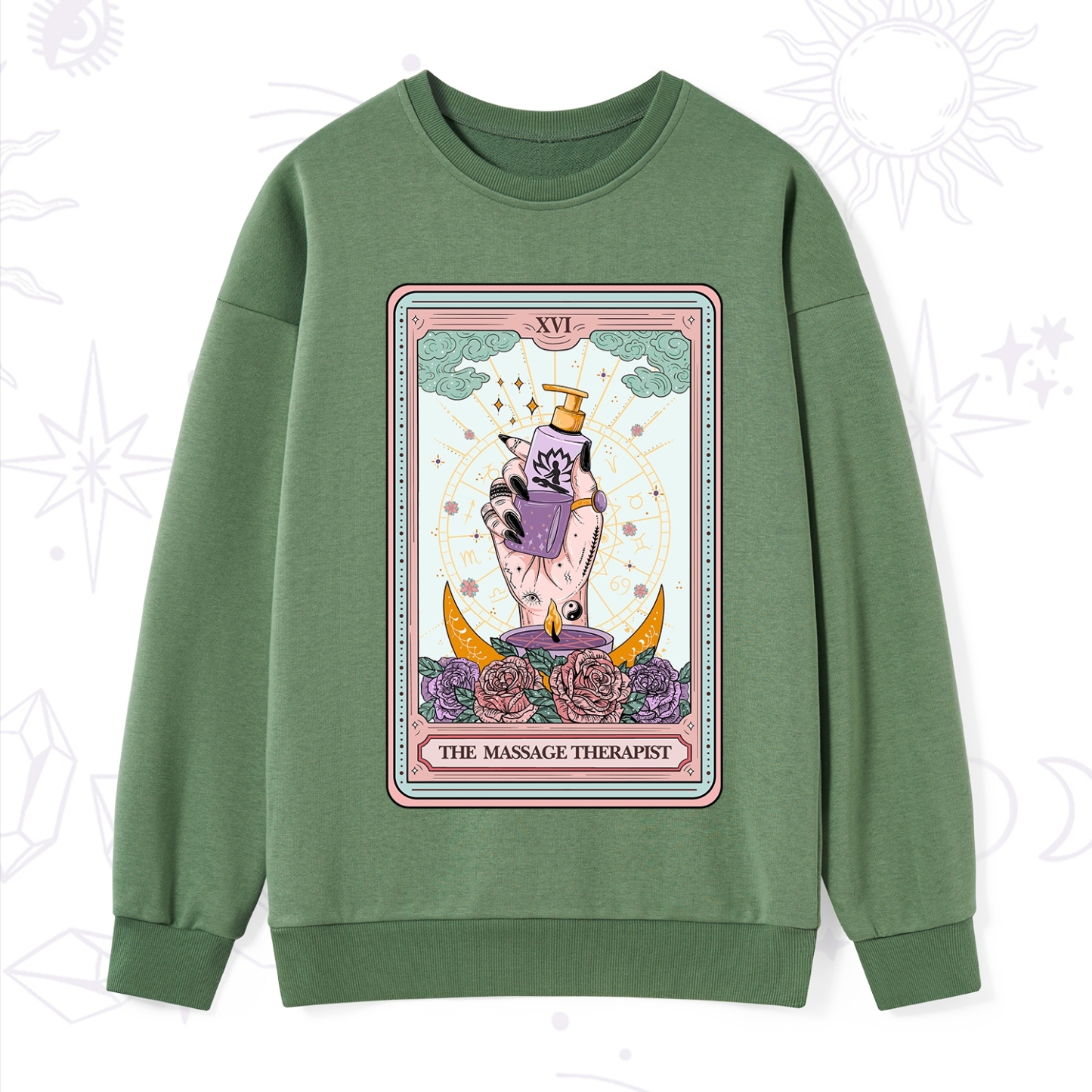 Purplehecate The Massage Therapist Tarot Card Sweatshirt