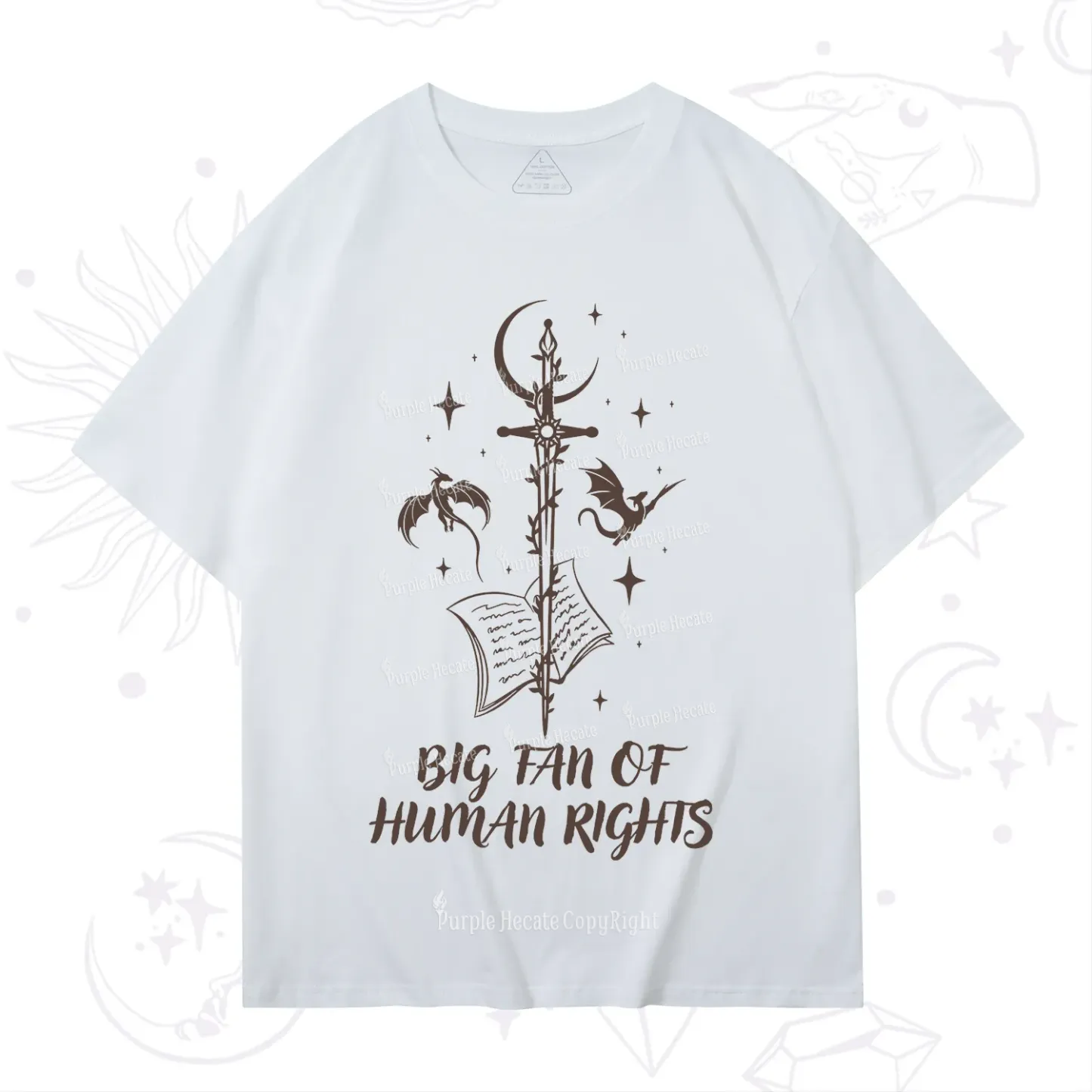 Purplehecate Big Fan Of Human Rights T-Shirt
