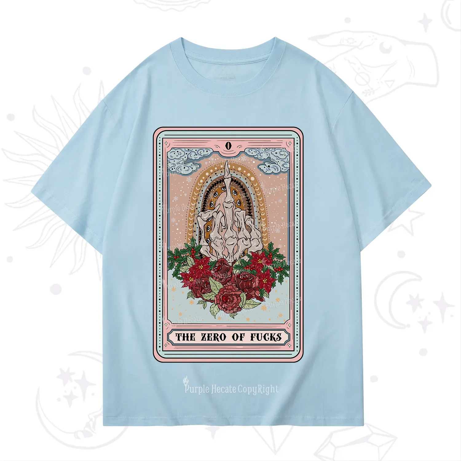 Purplehecate The Zero Of Fucks Tarot Christmas T-Shirt