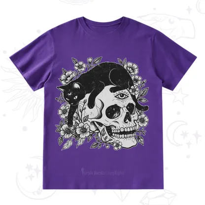 Purplehecate Black Cats In A Skull T-Shirt