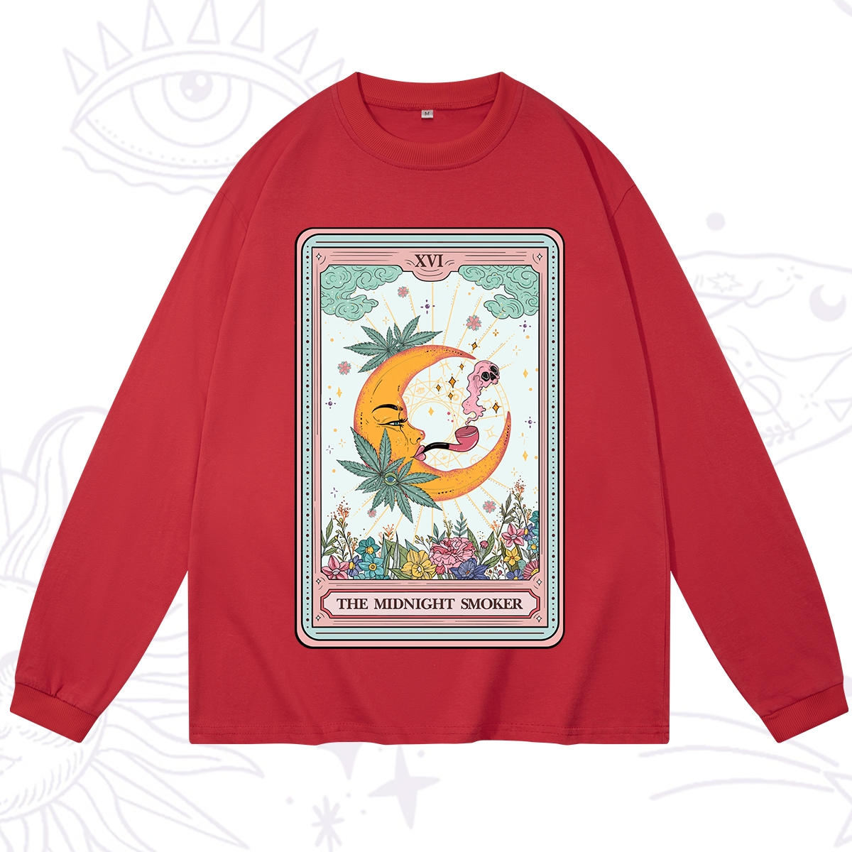 Purplehecate The Midnight Smoker Tarot Long Sleeve T-Shirt