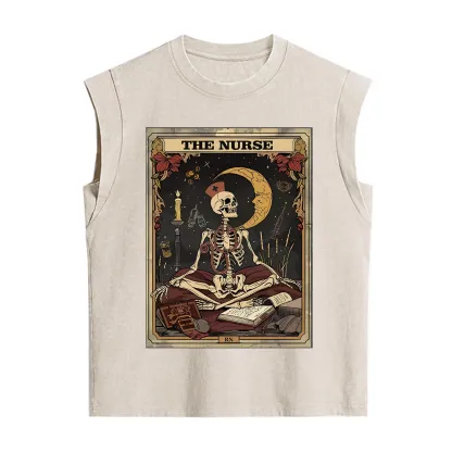 Purplehecate The Nurse Tarot Card Vintage Washed Tank