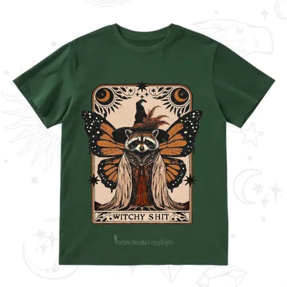 Purplehecate Witchy Shit Raccoon T-Shirt