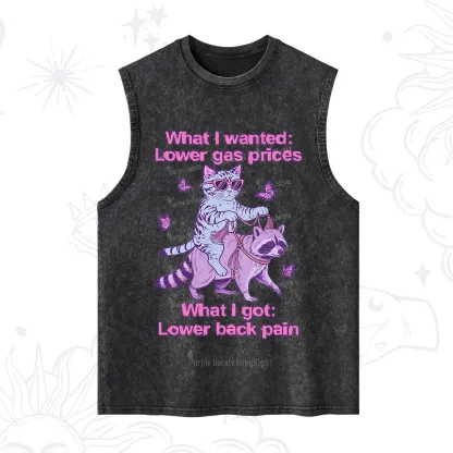 Purplehecate Lower Gas Prices Lower Back Pain Cat Washed Tank