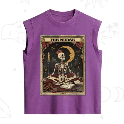 Purplehecate The Nurse Tarot Card Vintage Washed Tank